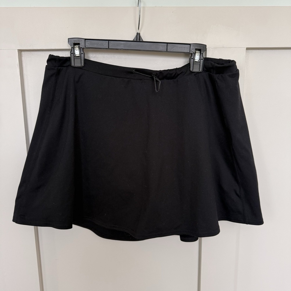 Z By Zella Skort‎ 1X Black Shorts Skirt Tennis Golf Comfort Stretch Pickleball